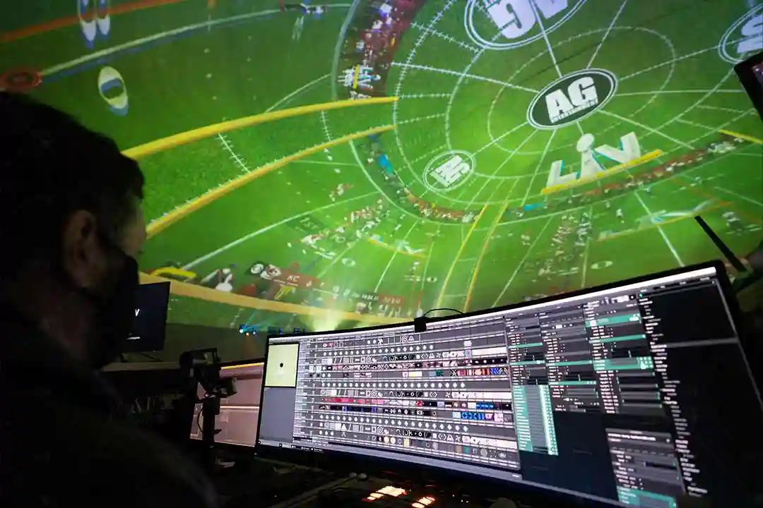 360 Projector Atlanta Dome Superbowl Projection Mapping 3