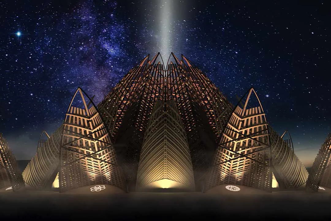 Burning Man Virtual Art Installation Immersive Night Sky