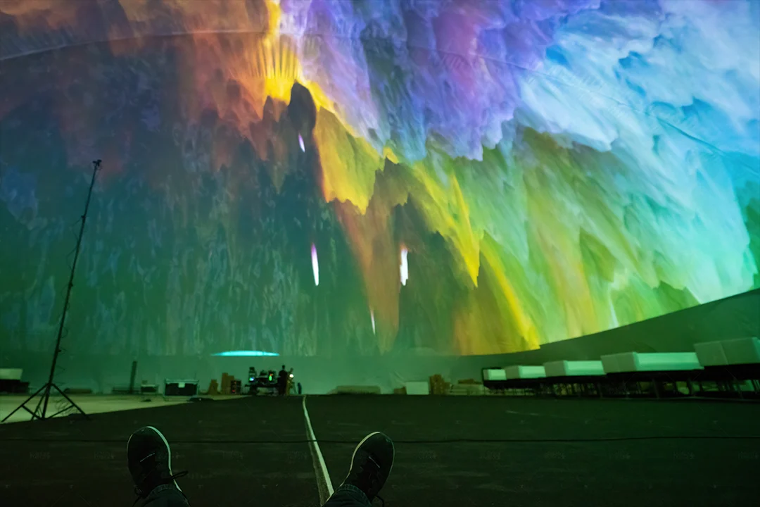 Miami Largest Dome Interior Colored Smoke Dust Visuals