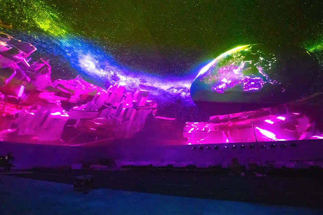 Miami Largest Dome Interior Crowd Sky Visuals Neon