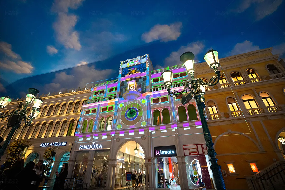 Stmarks Square Venetian Las Vegas Projection Mapping Lumen And Forge Christmas