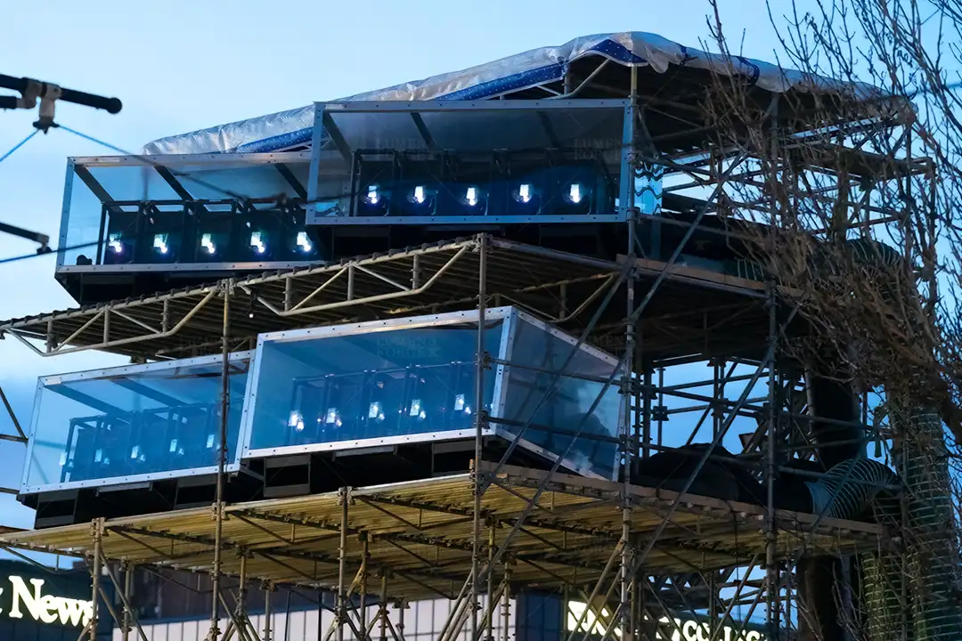 Custom Weatherproof Projection Mapping Rig Scaffold