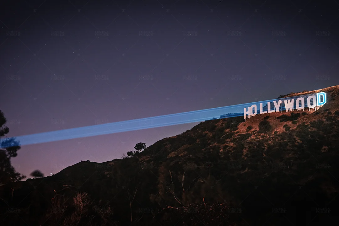 Dodger's World Series Hollywood Sign Projection