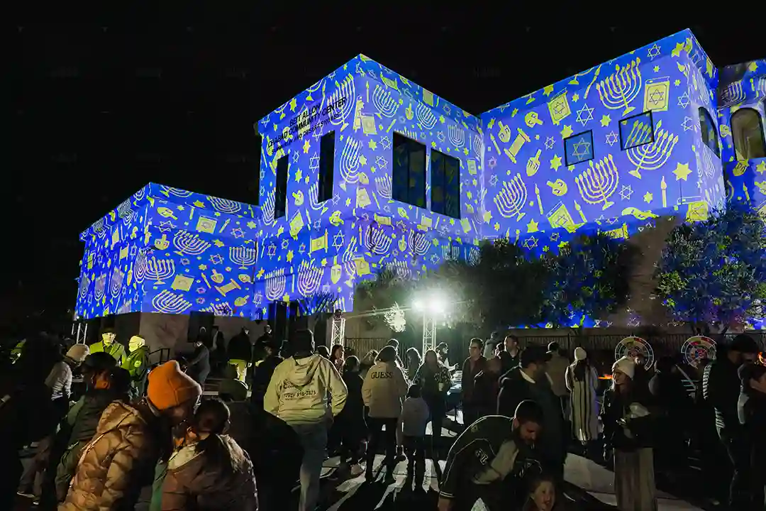 Synagogue Chabad Of Summerlin Chanukah Celebration Projection Mapping