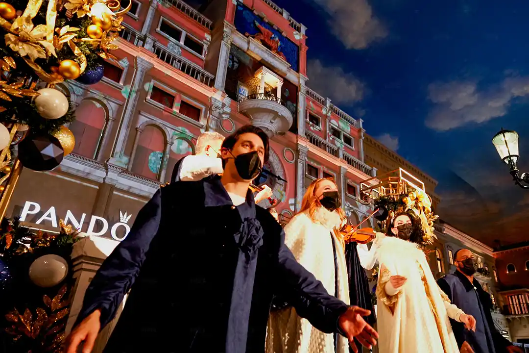 Venetian Christmas Holiday Projection Show St Marks Square